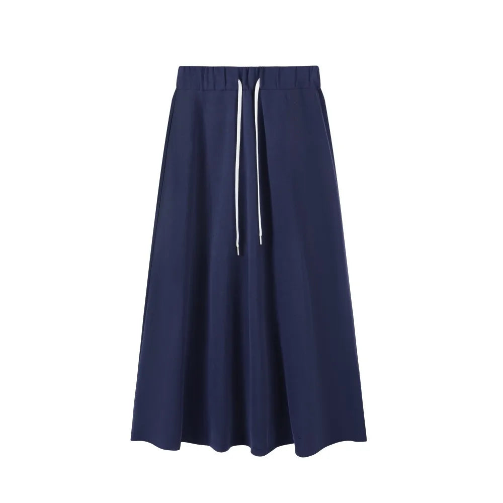 Women's High-Waist Pleated A-Line Skirt