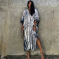 Plus-Size Women's Beach Kaftan Cover-Up