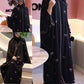 Women's Front-Open Embroidered Abaya Kaftan