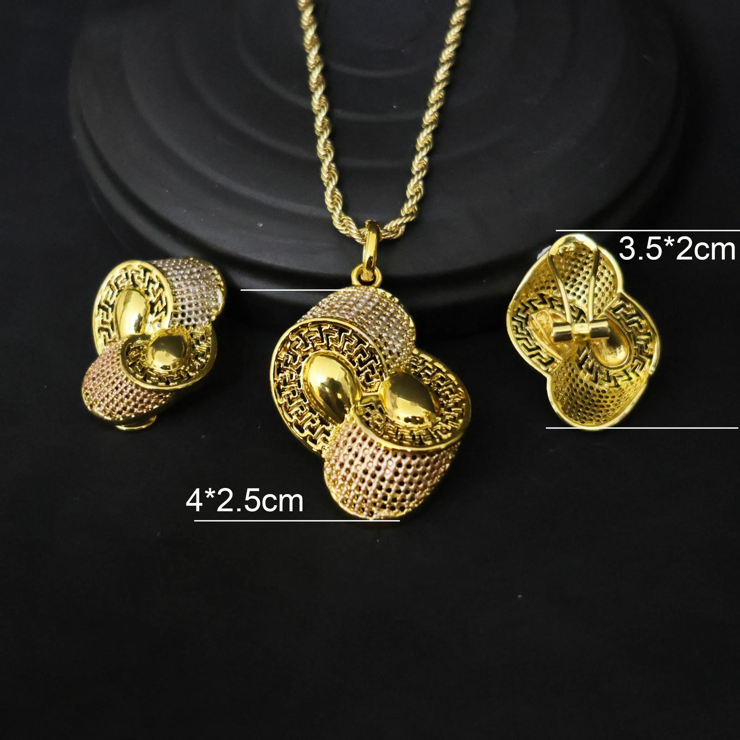 Luxury 18K Gold Plated Jewelry Set