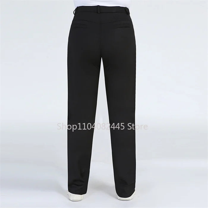 Women's Plus-Size Stretch Black Pants