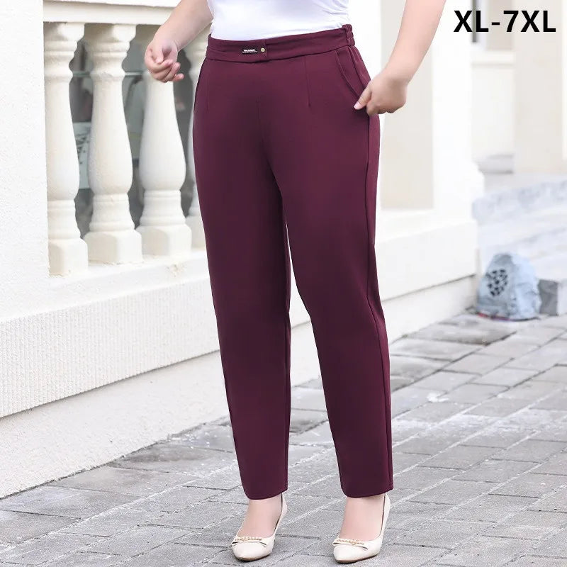 Women's Plus-Size High-Waist Pencil Pants