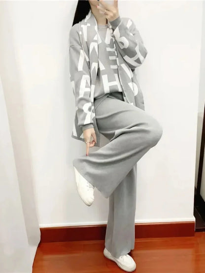 Women's 3-Piece Knit Tracksuit Set