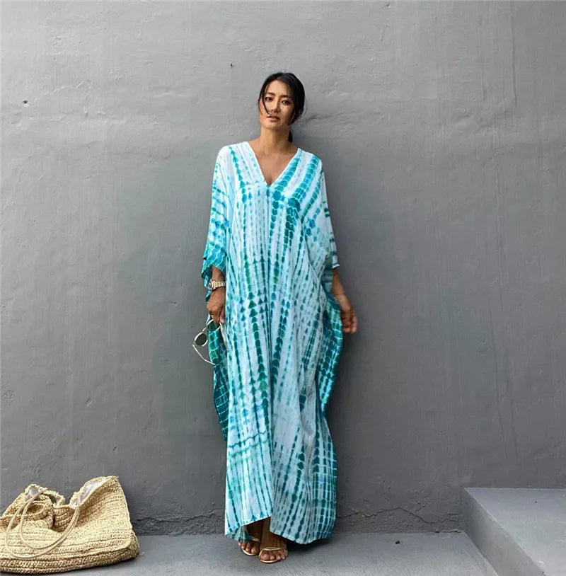 Plus-Size Women's Beach Kaftan Cover-Up