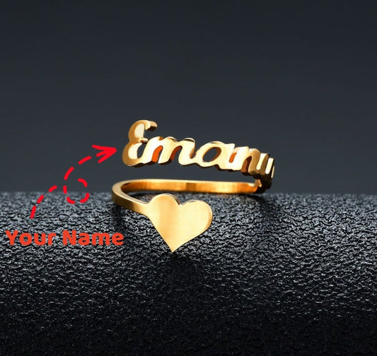 Custom Love Name Ring