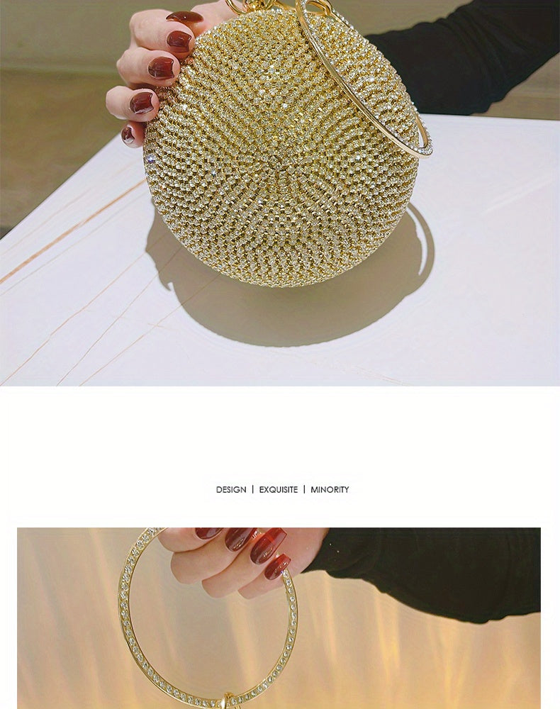 Rhinestone Ball Clutch