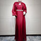 2-Piece Satin Abaya Robe