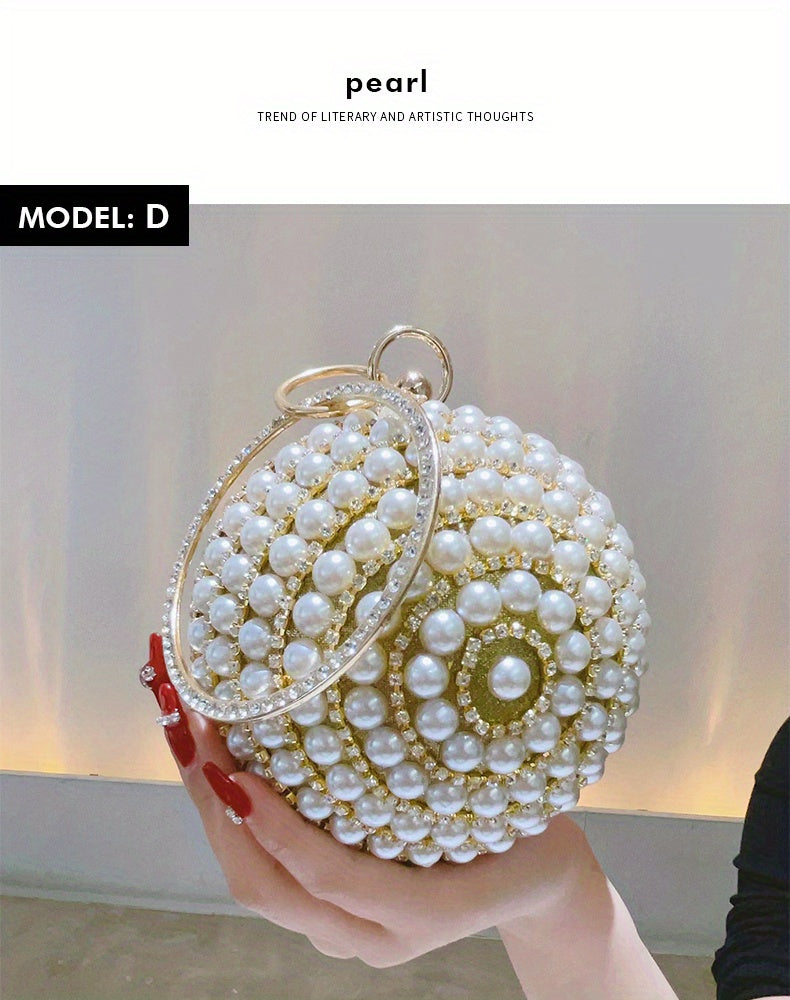 Rhinestone Ball Clutch