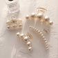 French Faux Pearl Hair Clip Set