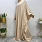 Women’s Traditional Solid Color Long Sleeve Loose Abaya Robe