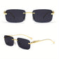 Retro Cheetah Rimless Glasses