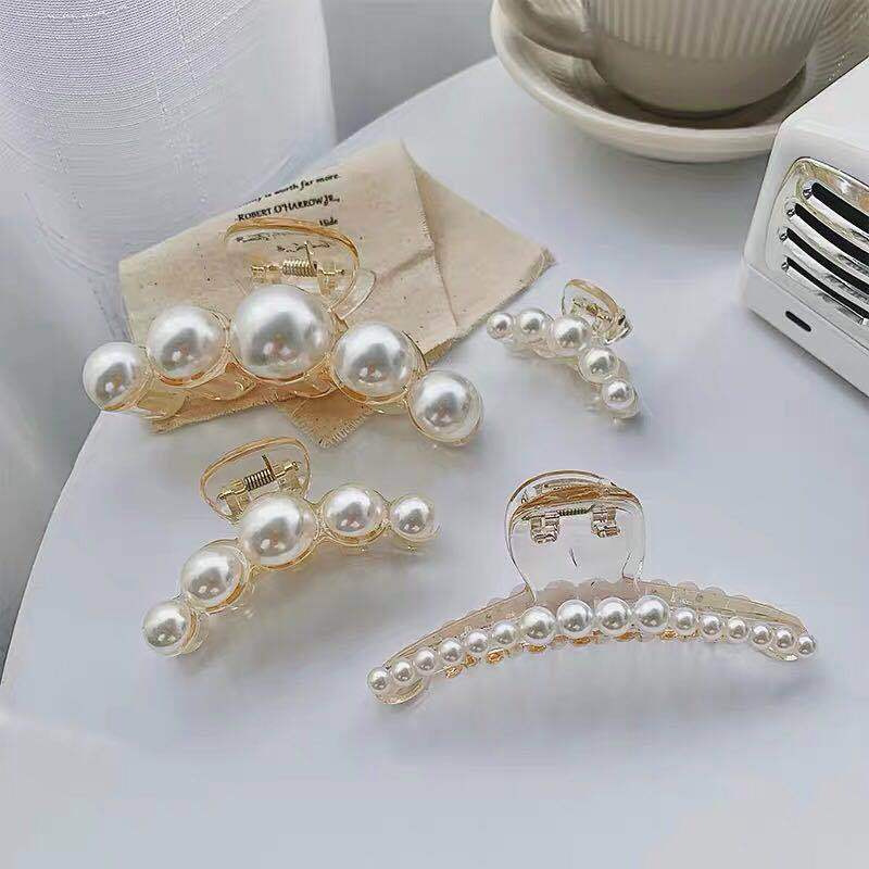 French Faux Pearl Hair Clip Set