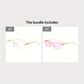 Retro Cheetah Rimless Glasses