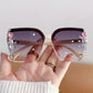 Rhinestone Square Gradient Sunglasses