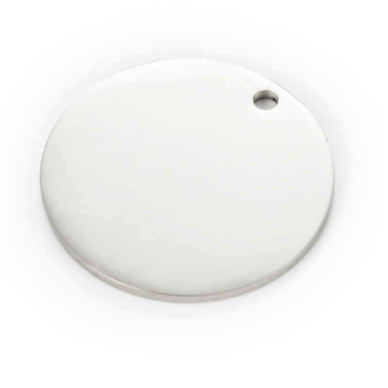 Stainless Steel Round Tag Pendant