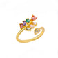 Gold-plated Adjustable Ring With Opening