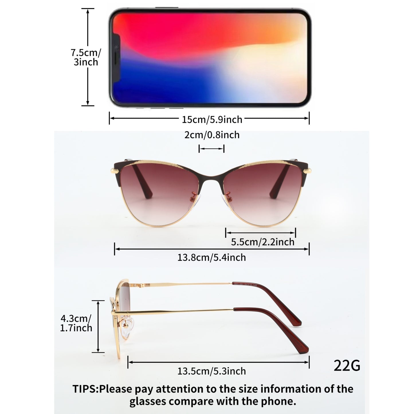 Round Cat-Eye Anti-Glare Sunglasses