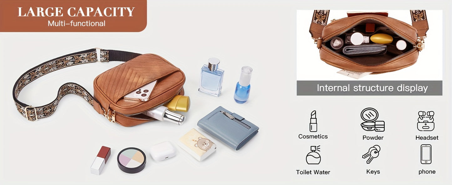 Quilted Vegan Leather Crossbody Bag