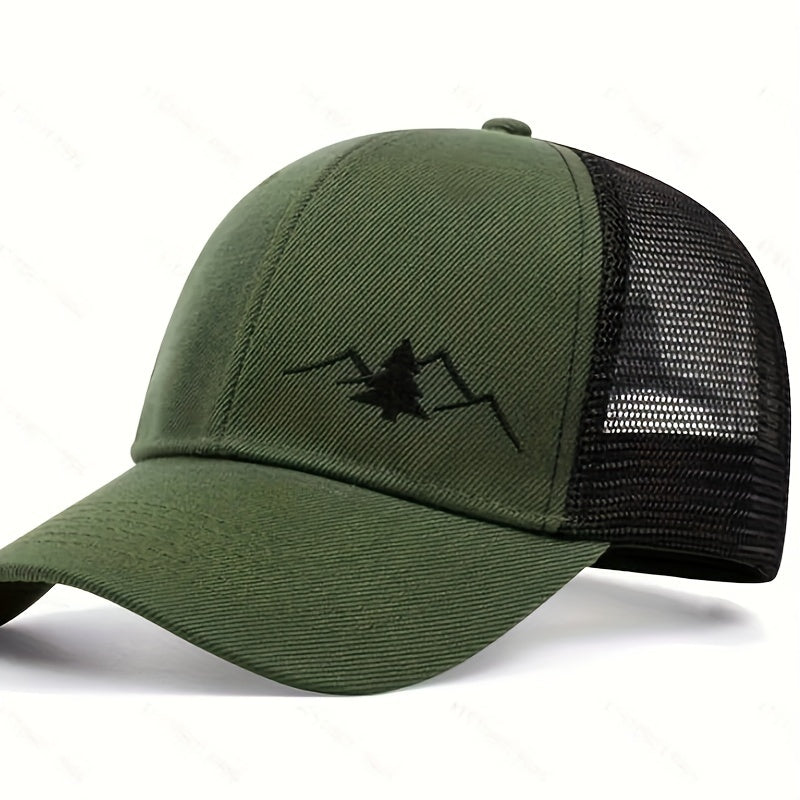 Embroidered Mesh Trucker Hat