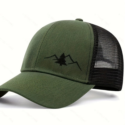 Embroidered Mesh Trucker Hat
