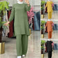 Muslim Women's Wear Solid Color Two-piece Set
