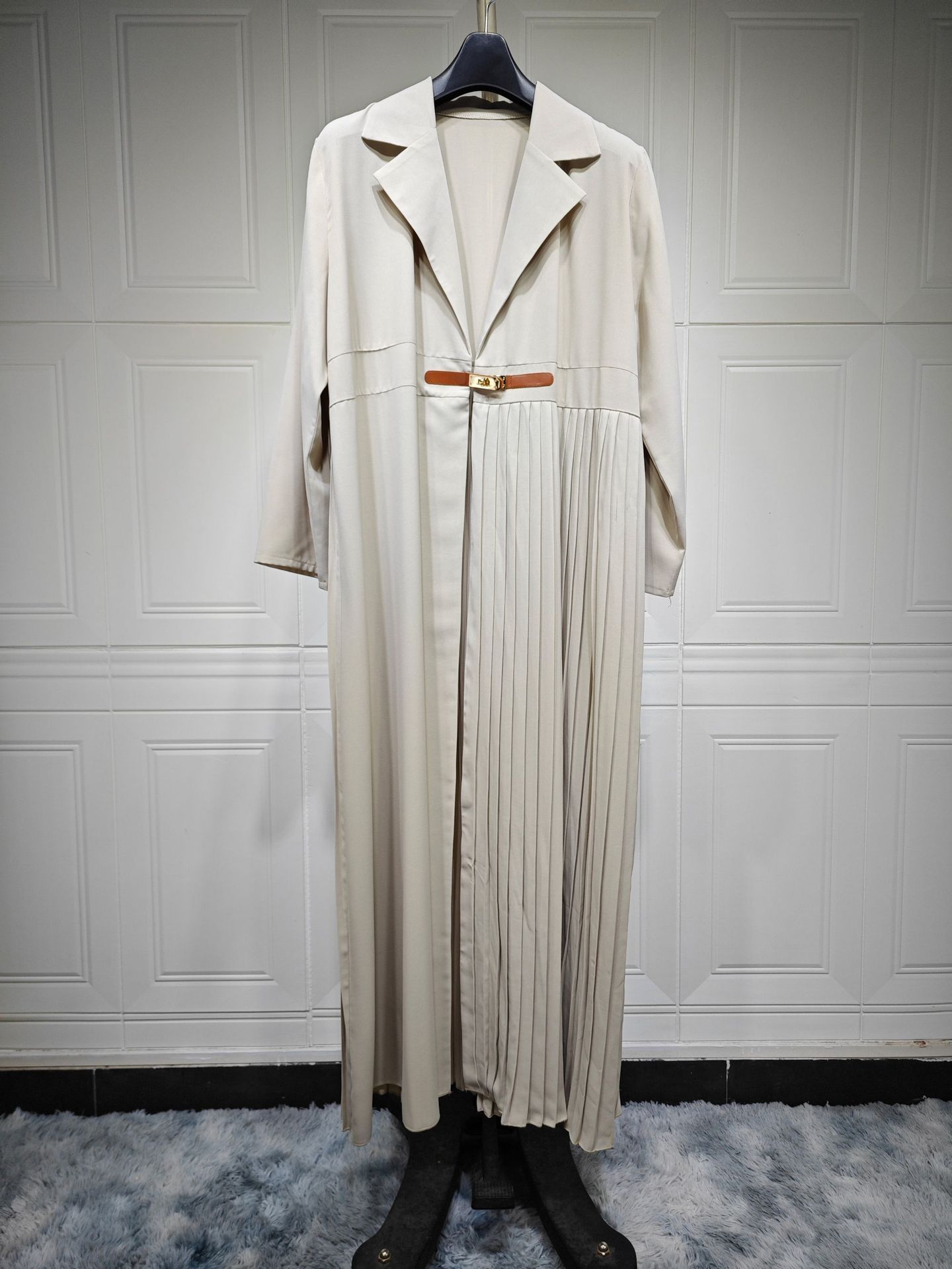 Cardigan Robe Pleated Pleated Coat