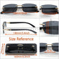 Gradient Rectangular Rimless Sunglasses