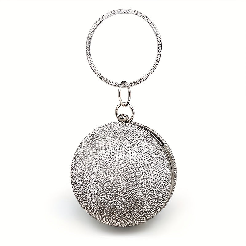 Rhinestone Ball Clutch
