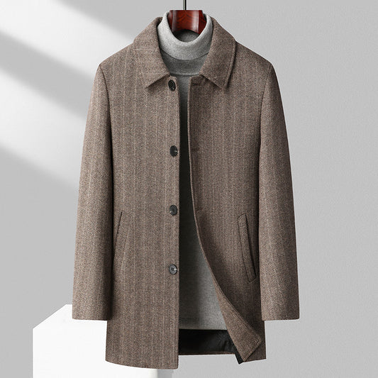 Men's Wool Reversible Woolen Coat Men's