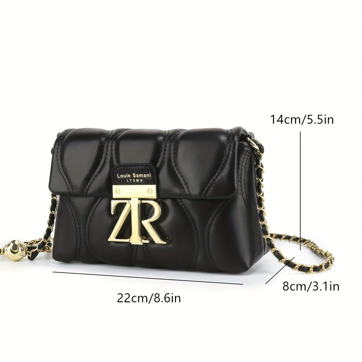 Black PU Leather Crossbody Bag