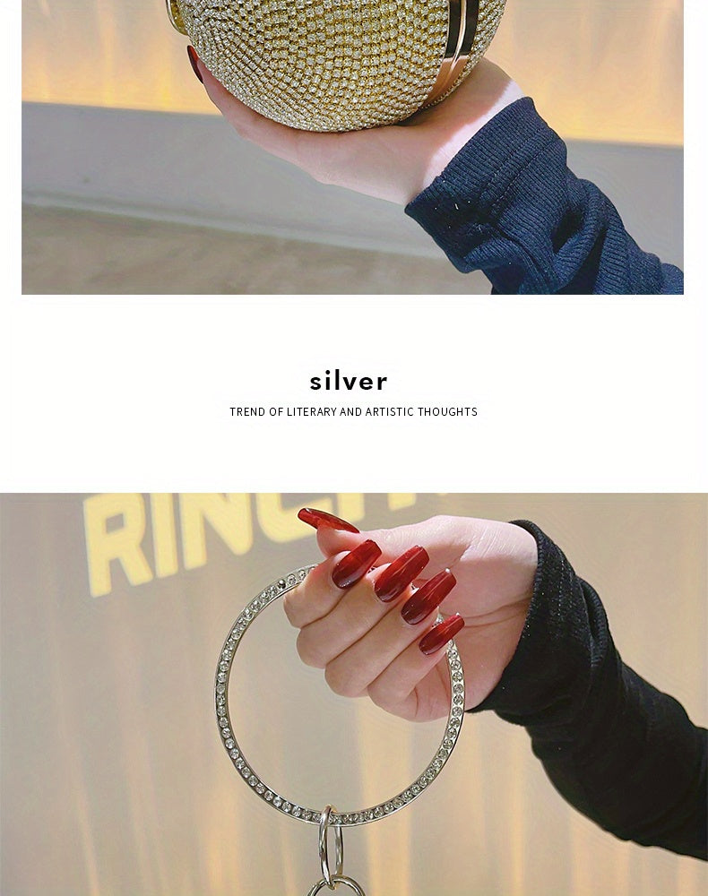 Rhinestone Ball Clutch