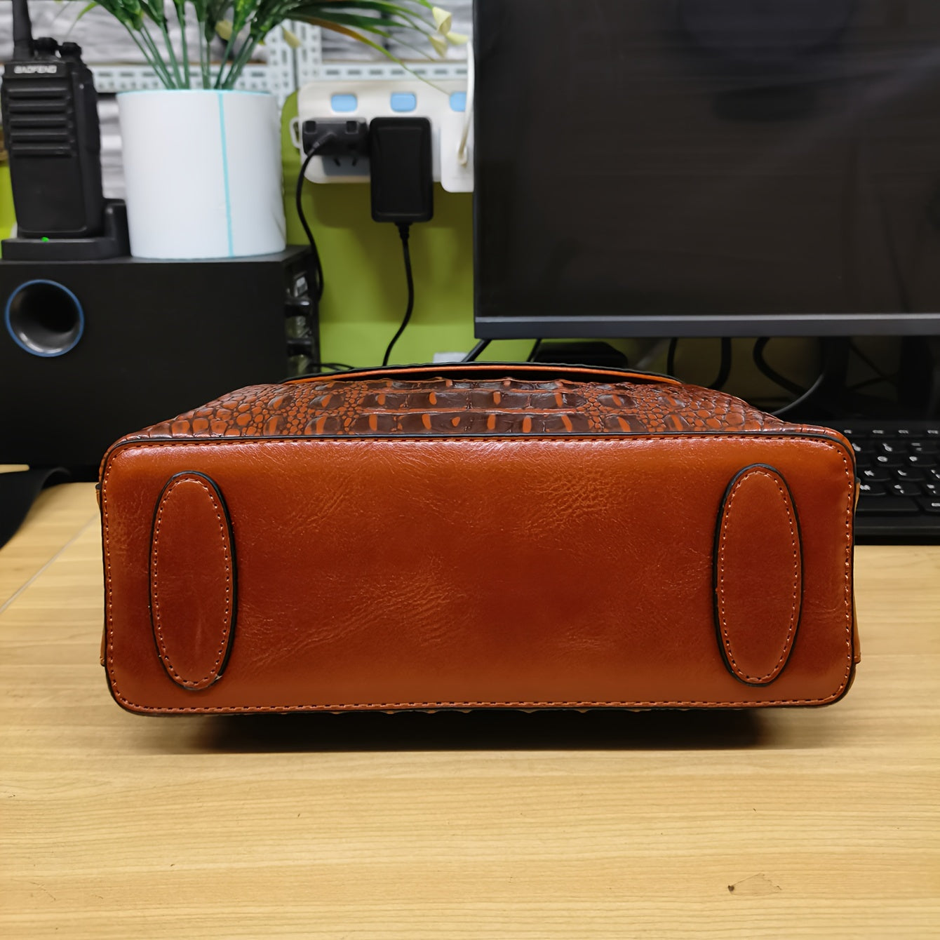 Crocodile Pattern Crossbody Bag