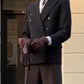 Black Double-breasted Men's Blaze