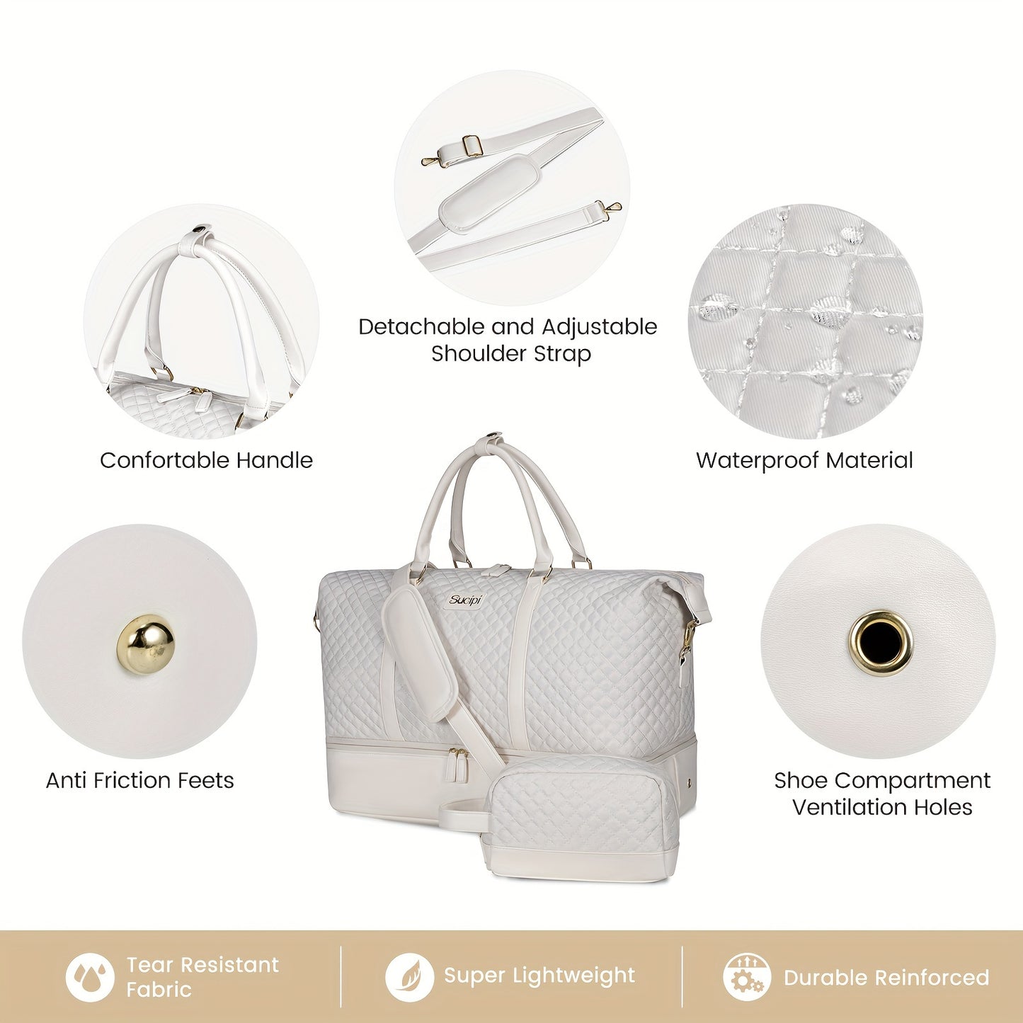 Canvas Weekender Travel Duffle Bag