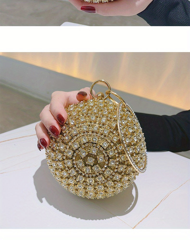 Rhinestone Ball Clutch