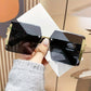 Y2K Oversized Rimless Square Sunglasses