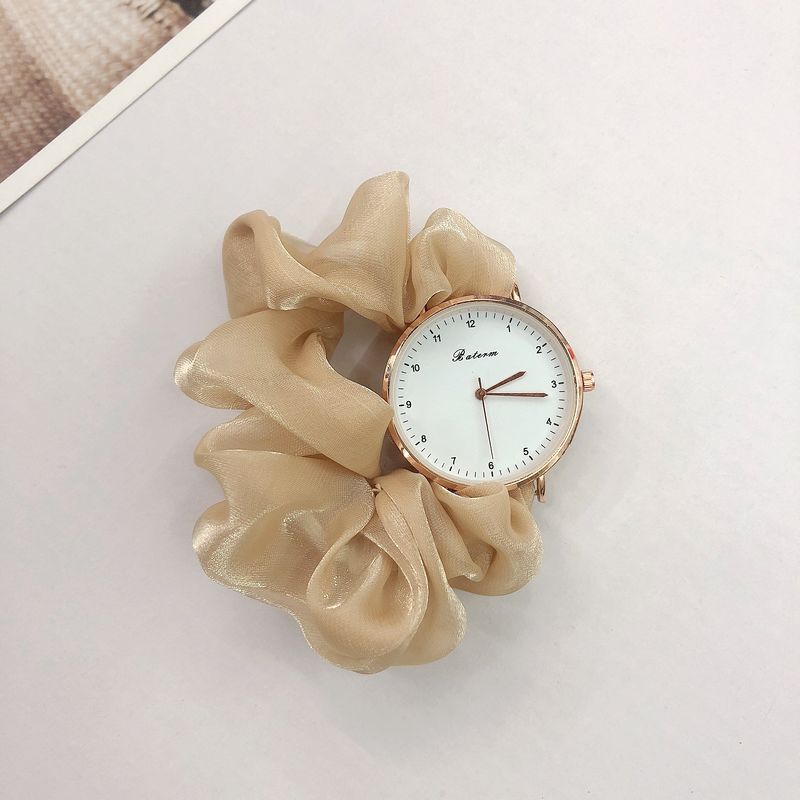 Sparkling Satin Strap Quartz Watch