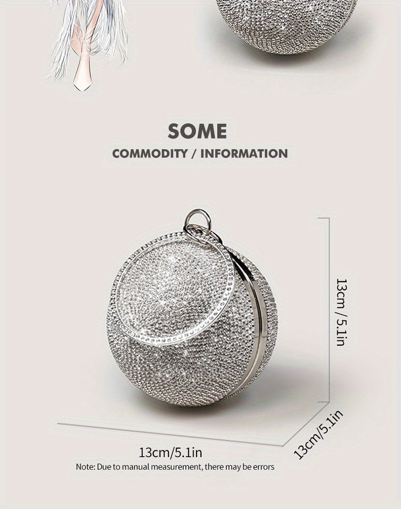 Rhinestone Ball Clutch