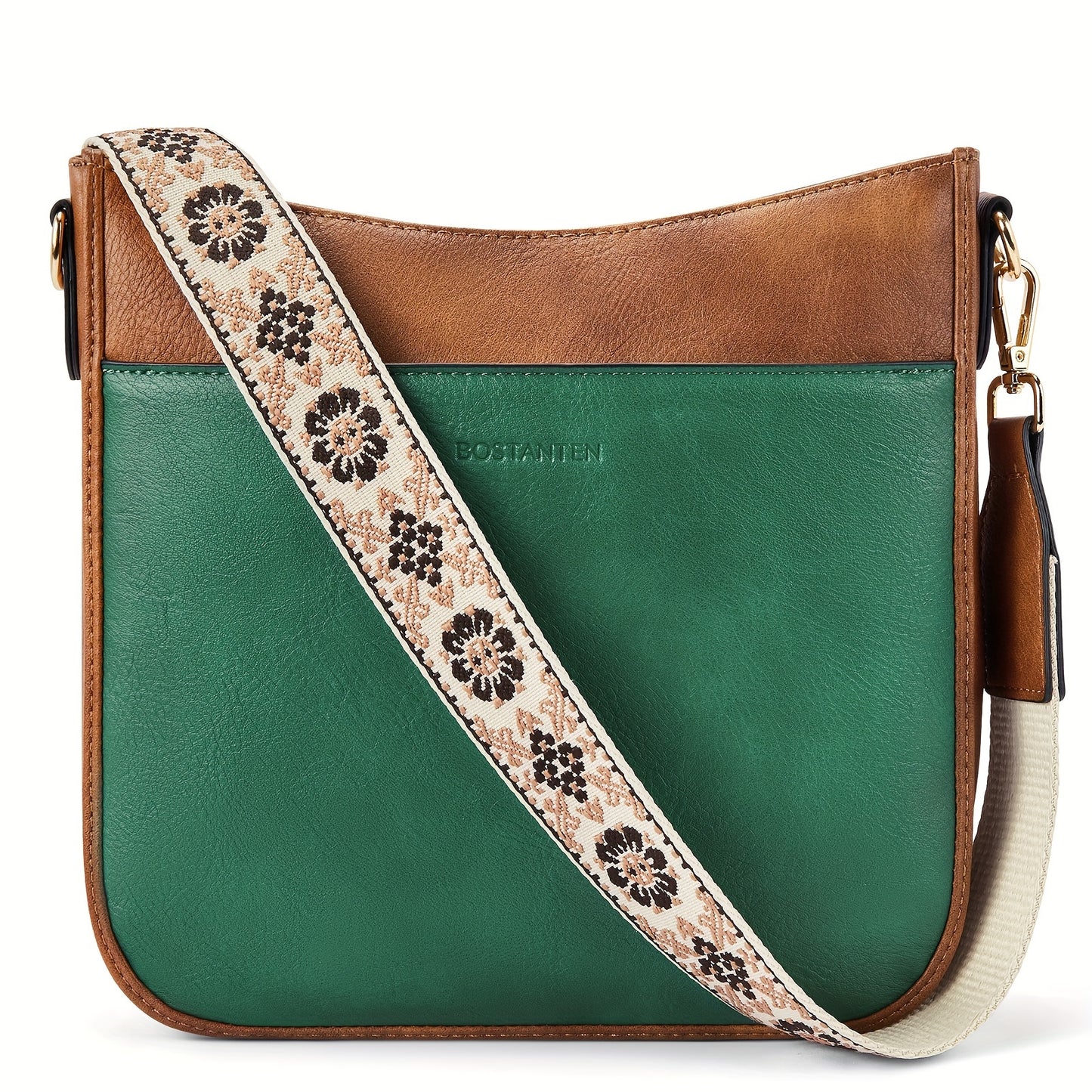 Vegan Leather Hobo Crossbody Bag