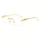 Retro Cheetah Rimless Glasses