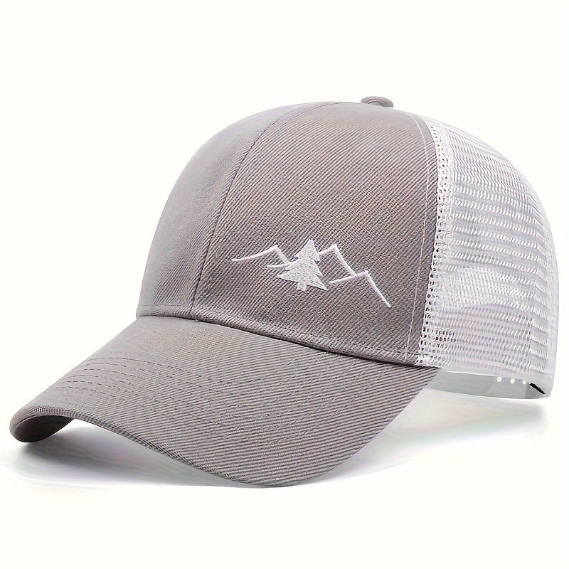 Embroidered Mesh Trucker Hat