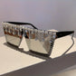 Oversized Rhinestone Square Sunglasses