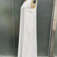 white Elegant Cardigan Robe