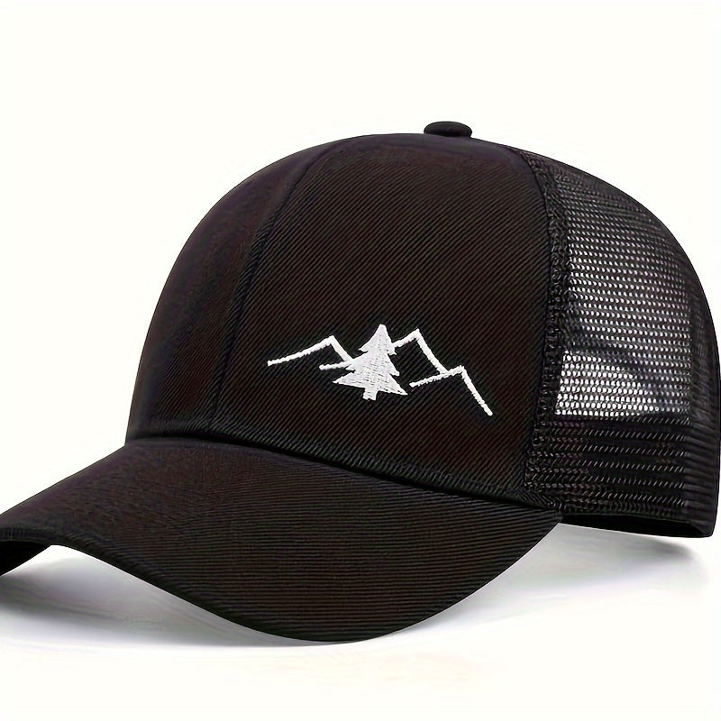 Embroidered Mesh Trucker Hat