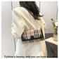 Striped Waterproof PU Leather Crossbody Bag