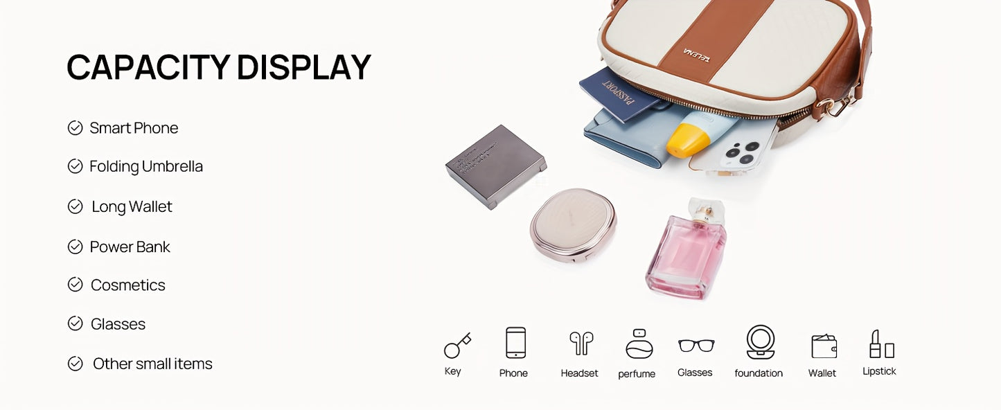 Vegan Leather Small Crossbody Bag