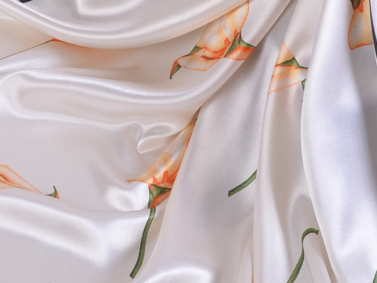 Fashion Plant Flower Simulation Silk Scarf Headscarf