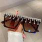 Oversized Rhinestone Square Sunglasses