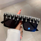 Oversized Rhinestone Square Sunglasses