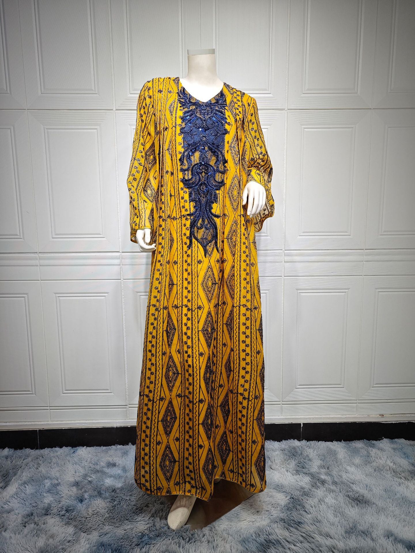 Saudi Dubai Evening Gown Embroidered Robe
